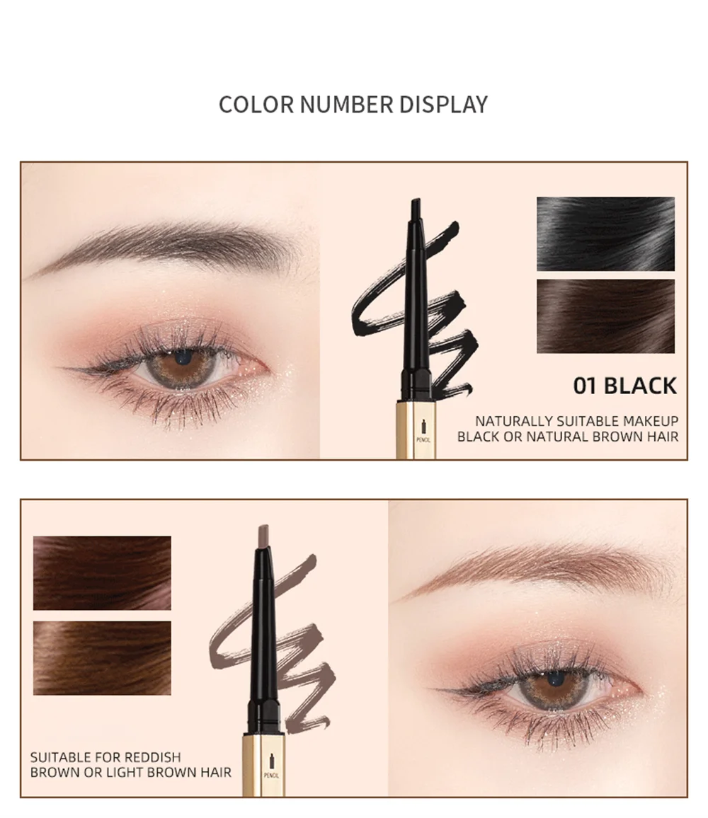 Dark Coffee Eyebrow Pencil with Brush