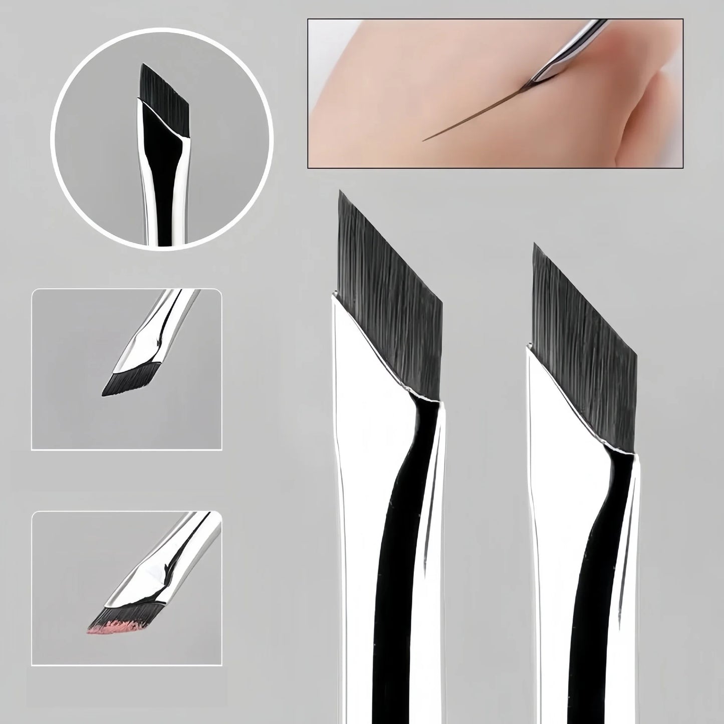 Ultra Thin Fine Angle Flat Eyebrow Brush