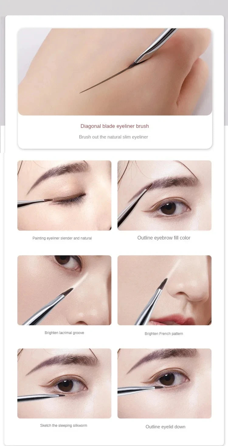 Ultra Thin Fine Angle Flat Eyebrow Brush