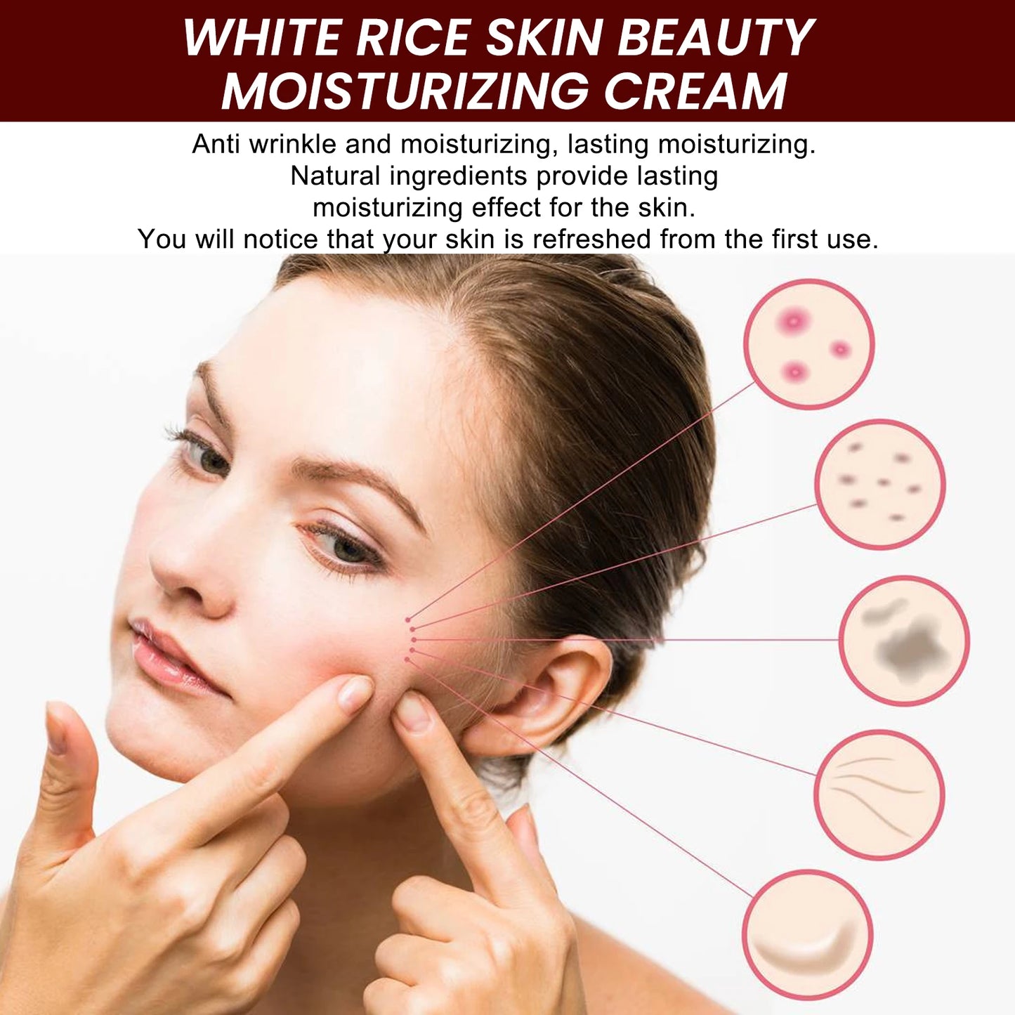 White Rice Whitening Face Serum: Smooth & Brighten Skin Care Set