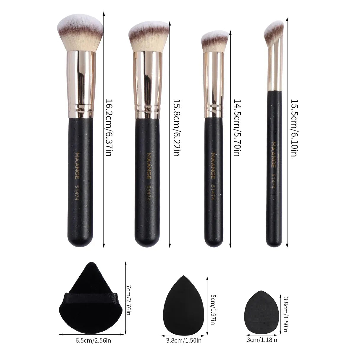 MAANGE 11PCS Makeup Tool Kit