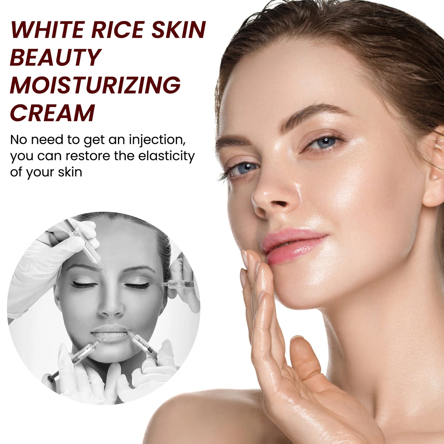 White Rice Whitening Face Serum: Smooth & Brighten Skin Care Set